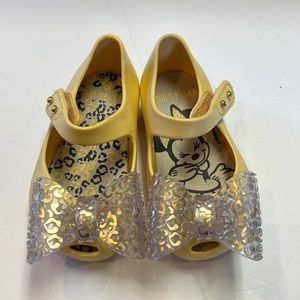 Mini Melissa Minnie Mouse golden bow shoes